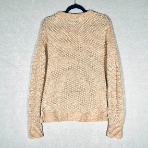 Quince Sweater Womens M Beige Tan Wool Alpaca Tunic Slouchy - Picture 6 of 11